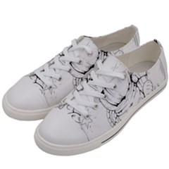 Astronaut Moon Space Astronomy Women s Low Top Canvas Sneakers