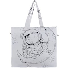 Astronaut Moon Space Astronomy Canvas Travel Bag