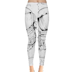 Astronaut Moon Space Astronomy Inside Out Leggings
