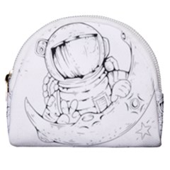 Astronaut Moon Space Astronomy Horseshoe Style Canvas Pouch