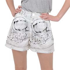 Astronaut Moon Space Astronomy Ripstop Shorts