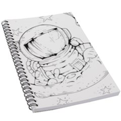 Astronaut Moon Space Astronomy 5.5  x 8.5  Notebook