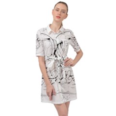 Astronaut Moon Space Astronomy Belted Shirt Dress