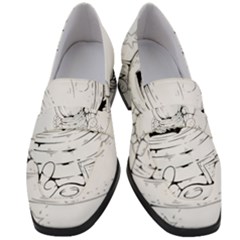 Astronaut Moon Space Astronomy Women s Chunky Heel Loafers
