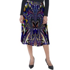 Abstract Art Artwork Fractal Design Art Pattern Classic Velour Midi Skirt  by Pakrebo