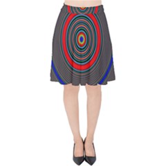 Art Design Fractal Circle Velvet High Waist Skirt by Pakrebo