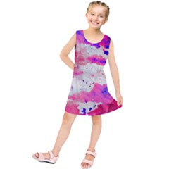 Watercolor Splatter Hot Pink/purple Kids  Tunic Dress by blkstudio