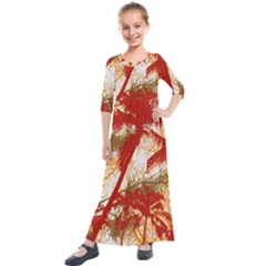 Into The Forest Paradise Kids  Quarter Sleeve Maxi Dress by impacteesstreetweartwo