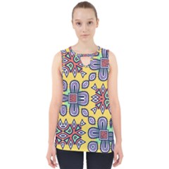 Shapes On A Yellow Background                      Cut Out Tank Top