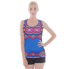 Shapes On A Blue Background                     Criss Cross Back Tank Top