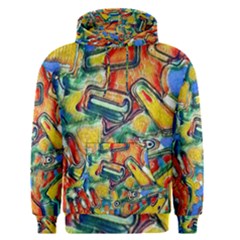 Colorful Painted Shapes                      Men s Pullover Hoodie by LalyLauraFLM
