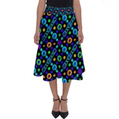 Have Fun Multicolored Text Pattern Perfect Length Midi Skirt by dflcprintsclothing
