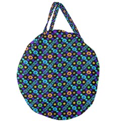 Have Fun Multicolored Text Pattern Giant Round Zipper Tote by dflcprintsclothing