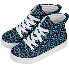 Have Fun Multicolored Text Pattern Kids  Hi-top Skate Sneakers by dflcprintsclothing