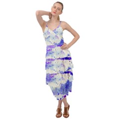 Watercolor Splatter Purple Layered Bottom Dress by blkstudio