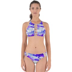 Watercolor Splatter Purple Perfectly Cut Out Bikini Set by blkstudio