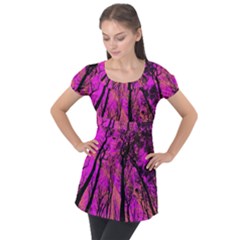 Into The Forest 2 Puff Sleeve Tunic Top