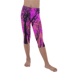 Into The Forest 2 Kids  Lightweight Velour Capri Leggings 