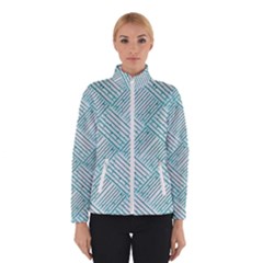 Wood Texture Diagonal Pastel Blue Winter Jacket by Mariart