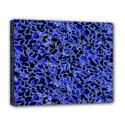 Texture Structure Electric Blue Deluxe Canvas 20  X 16  (stretched)