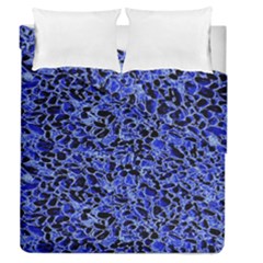 Texture Structure Electric Blue Duvet Cover Double Side (queen Size)