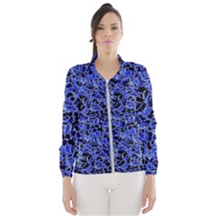 Texture Structure Electric Blue Women s Windbreaker