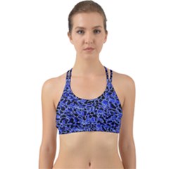 Texture Structure Electric Blue Back Web Sports Bra by Alisyart