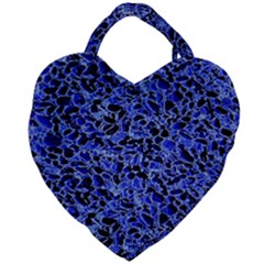 Texture Structure Electric Blue Giant Heart Shaped Tote by Alisyart