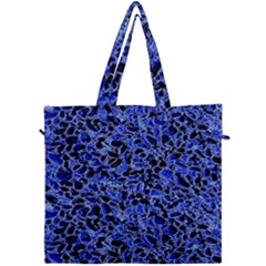 Texture Structure Electric Blue Canvas Travel Bag