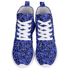 Texture Structure Electric Blue Women s Lightweight High Top Sneakers by Alisyart