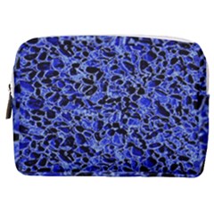Texture Structure Electric Blue Make Up Pouch (medium) by Alisyart