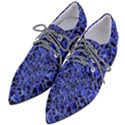 Texture Structure Electric Blue Pointed Oxford Shoes View2