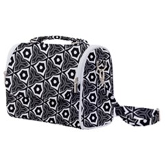 Black White Pattern Satchel Shoulder Bag by Bajindul