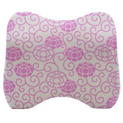 Spring Flowers Plant Velour Head Support Cushion