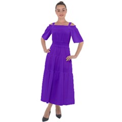 Violet Purple Shoulder Straps Boho Maxi Dress  by blkstudio