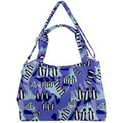Penguins Pattern Double Compartment Shoulder Bag by bloomingvinedesign