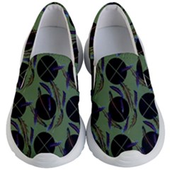 Feathers Pattern Kids  Lightweight Slip Ons by bloomingvinedesign