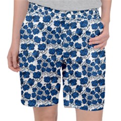 Blue Roses Pocket Shorts