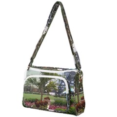 Columbus Commons In Late May  Front Pocket Crossbody Bag by Riverwoman