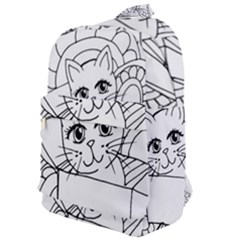 Cute Cat Coloring Page Design Classic Backpack by Wegoenart