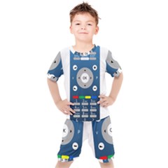 Remote Control Receiver Vcr Control Kids  Tee And Shorts Set by Wegoenart