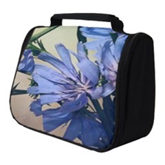 Blue Wildflowers Full Print Travel Pouch (small) by bloomingvinedesign