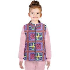 Shapes In Squares Pattern                      Kid s Puffer Vest