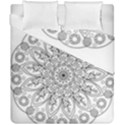 Flowers Mandala Hand Drawing Duvet Cover Double Side (California King Size) View2