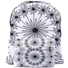 Flowers Mandala Hand Drawing Giant Full Print Backpack by Wegoenart