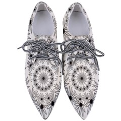 Flowers Mandala Hand Drawing Pointed Oxford Shoes