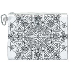 Drawing Pencil Pattern Mandala Canvas Cosmetic Bag (xxl) by Wegoenart