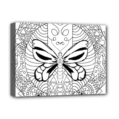 Mandala Butterfly Insect Deluxe Canvas 16  X 12  (stretched)  by Wegoenart