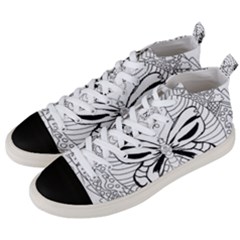 Mandala Butterfly Insect Men s Mid-top Canvas Sneakers by Wegoenart