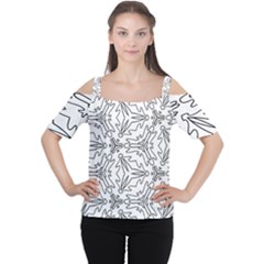 Pattern Design Pretty Cool Art Cutout Shoulder Tee